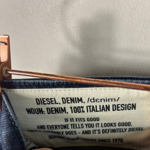 Diesel Mens Larkee Regular Straight Jeans Dark Blue Size 30 - Picture 3 of 11